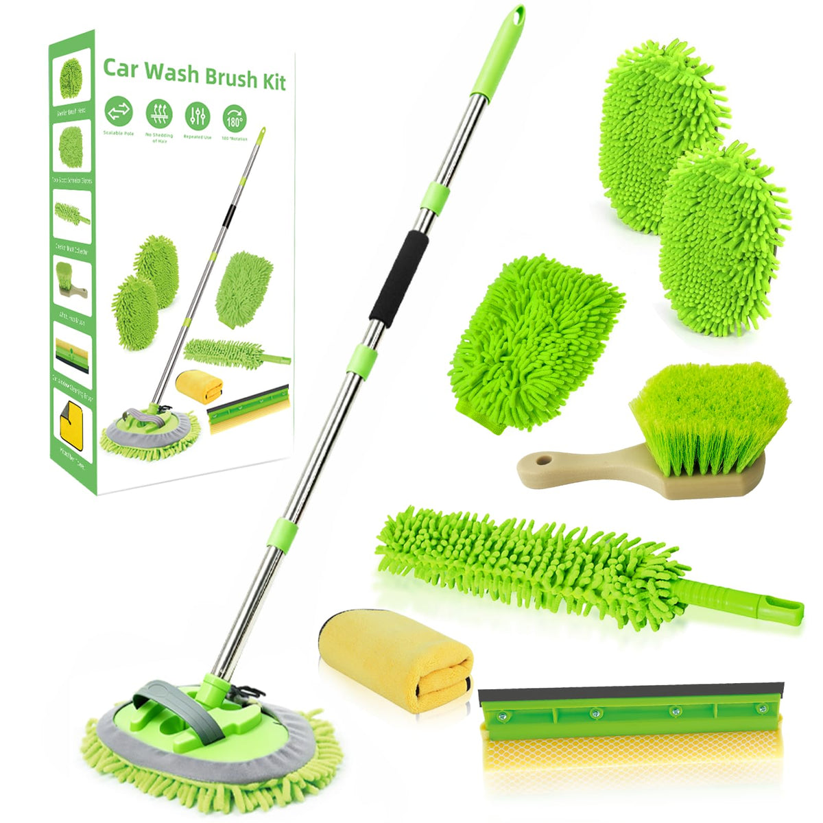 ETOUPA front view of full 11-piece kit showing all tools and accessories benefits easy washing