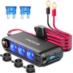 EUGIZMO front view showing three sockets and USB ports for versatile charging