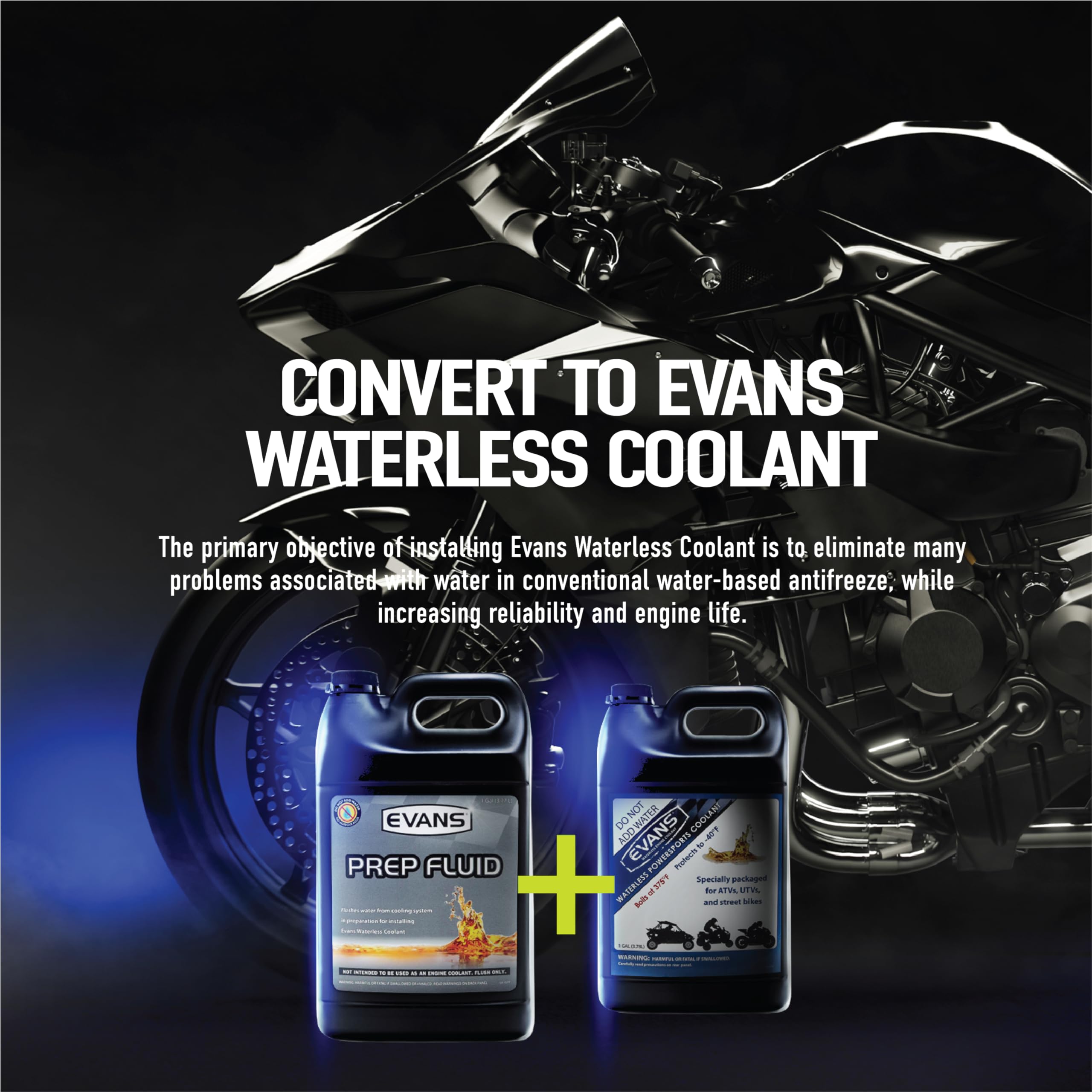 EVANS close-up of liquid color and clarity showing stable formula