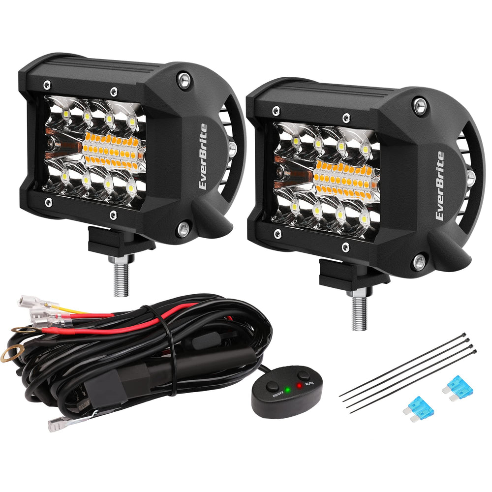 EverBrite front face of 4-inch LED pod showing lens and brightness benefit
