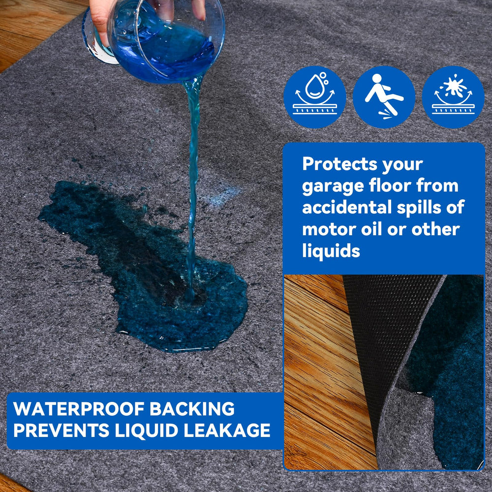 Evercomfy mat being rinsed with a hose for quick reusable cleaning