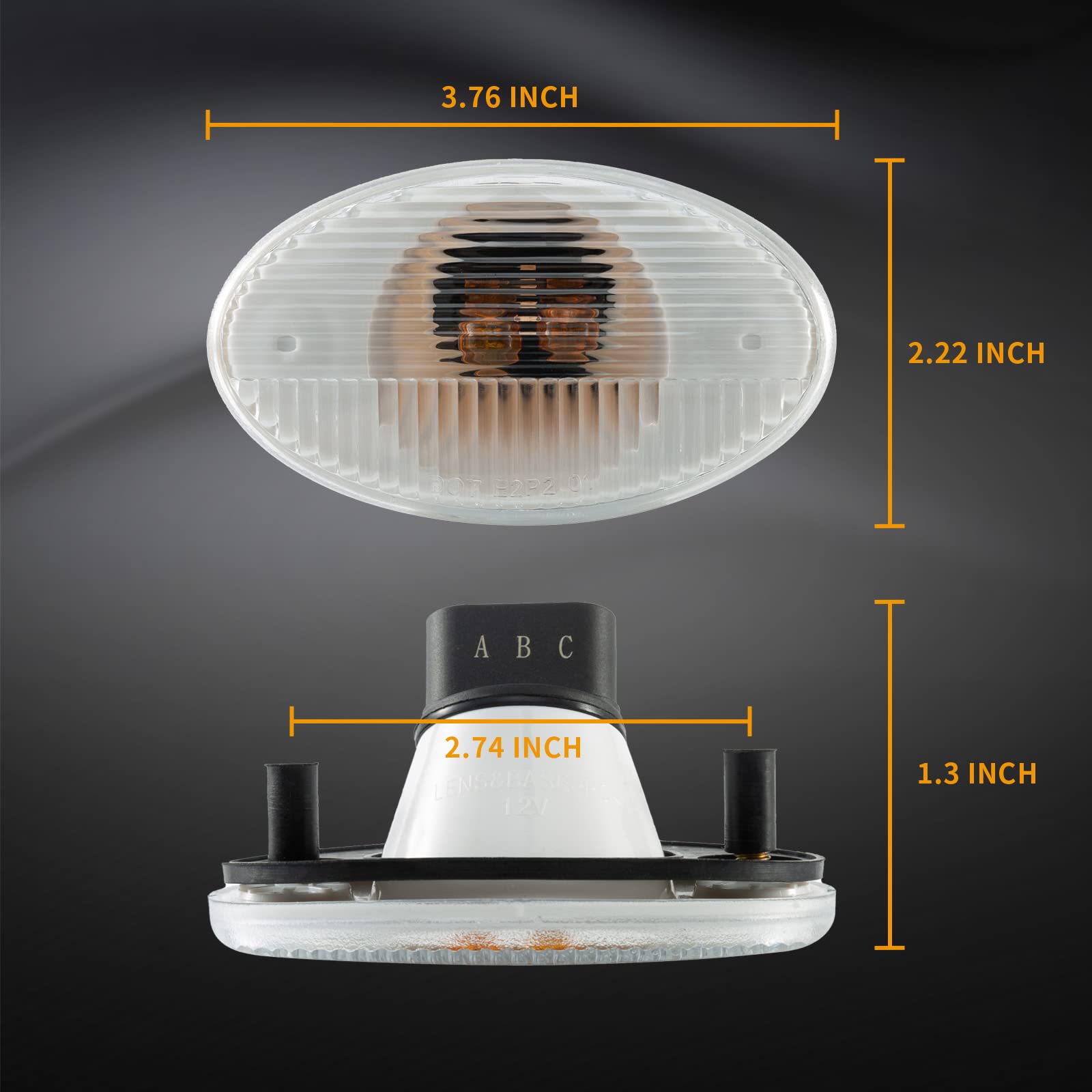 EVERESTHD marker light with included yellow bulb showing ready-to-install kit