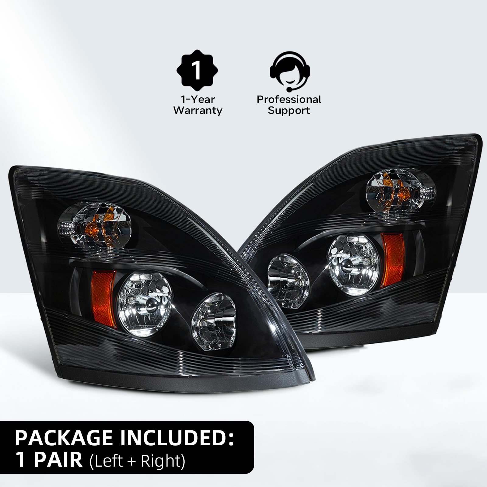 EVERESTHD headlight beside a ruler showing dimensions for accurate fit verification
