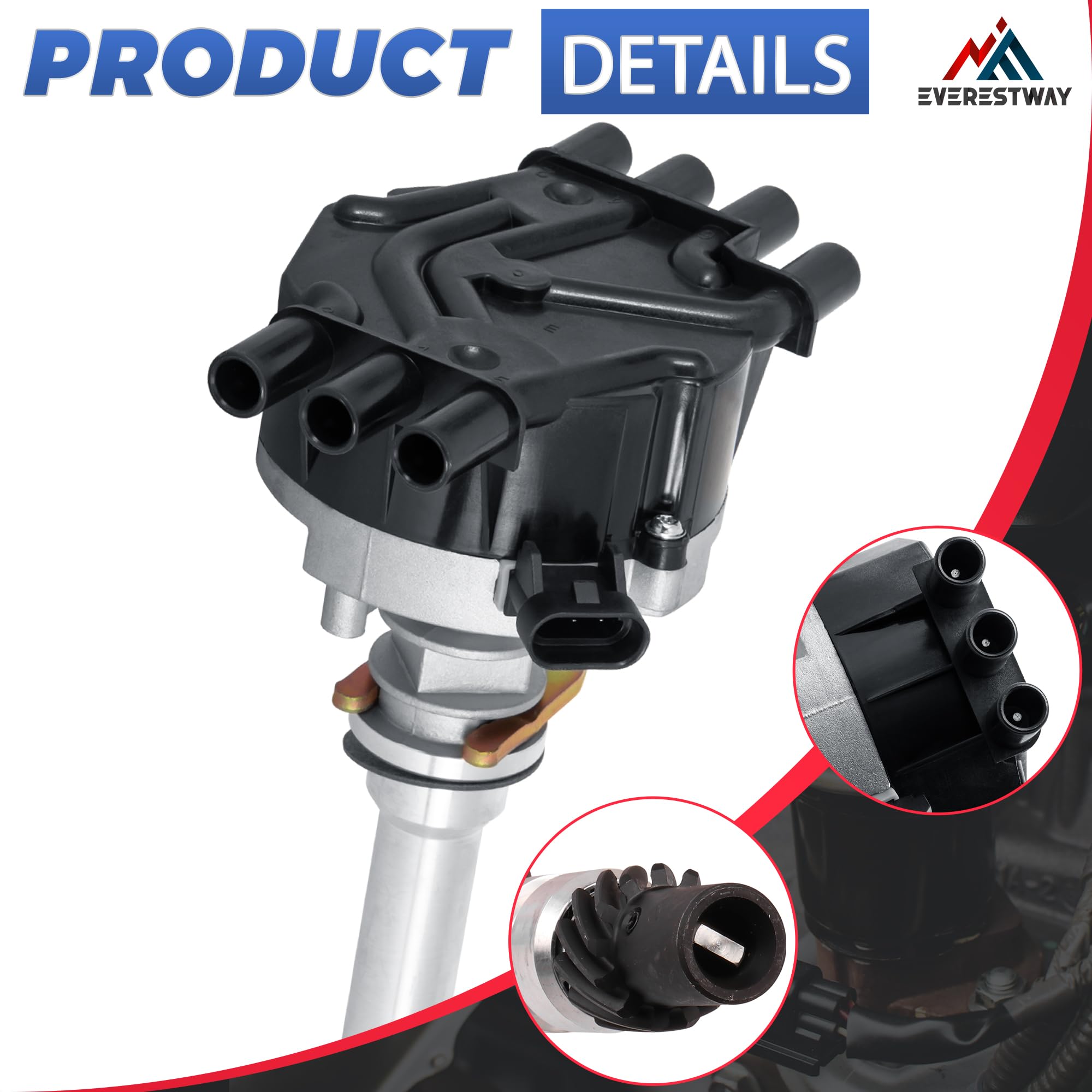 EVERESTWAY cap and rotor close-up highlighting contact points and reduced arcing