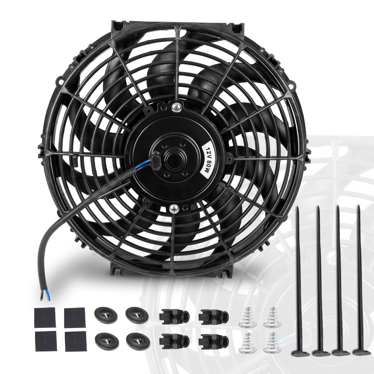 EVERESTWAY front view of 12 inch fan showing airflow benefit