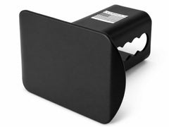 eVerHITCH front view showing blank metal plate and sleek black finish protecting receiver