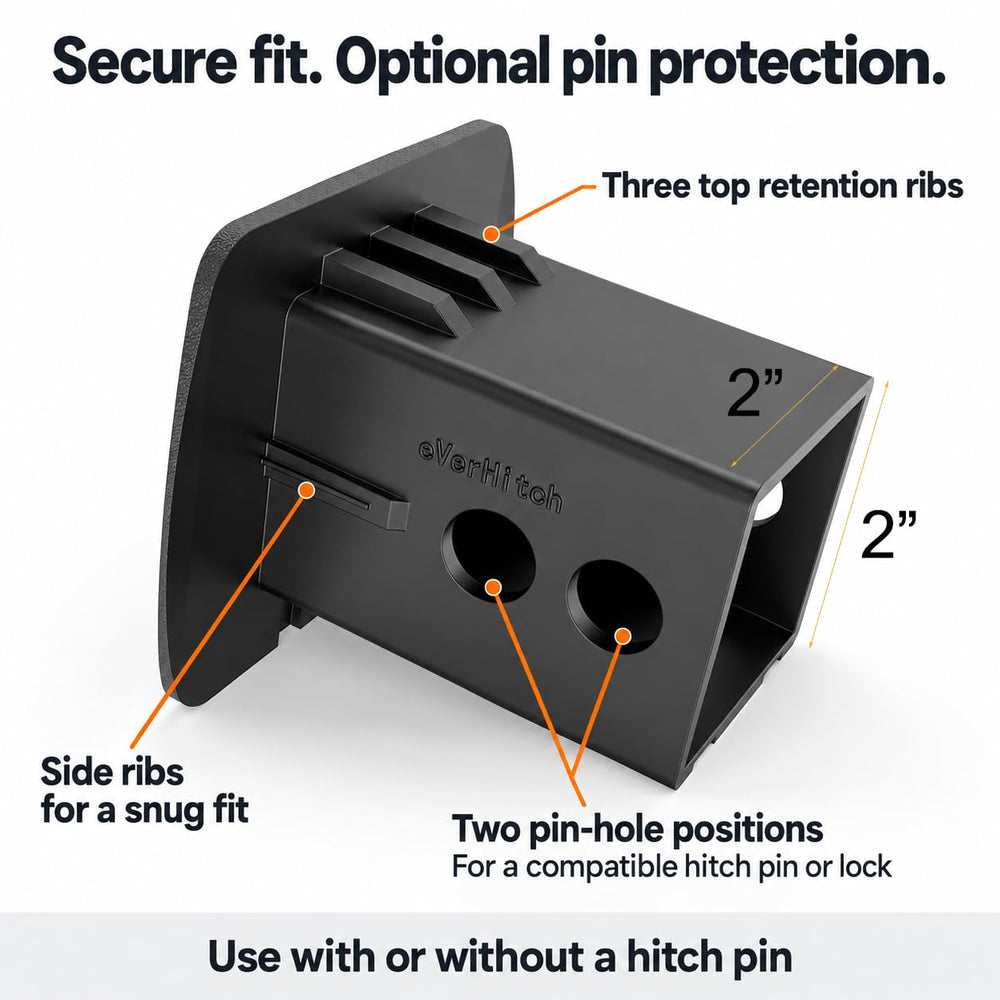eVerHITCH side view of insert shows snug fit and easy push-in installation