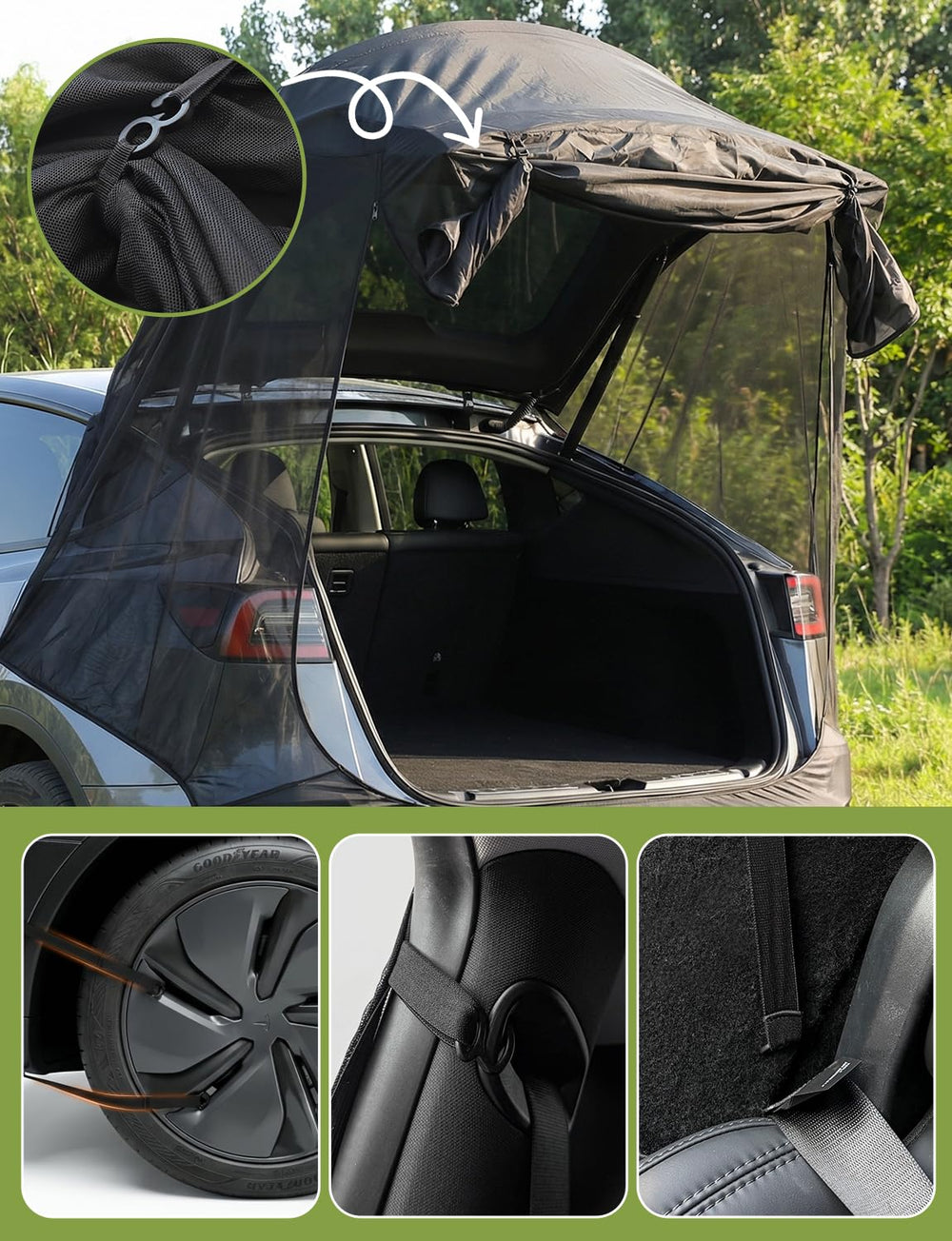 EVFITUS dual-sided zipper access in use enabling easy entry and exit