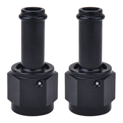 EVIL ENERGY front view of fitting showing AN female and barb for reliable transitions