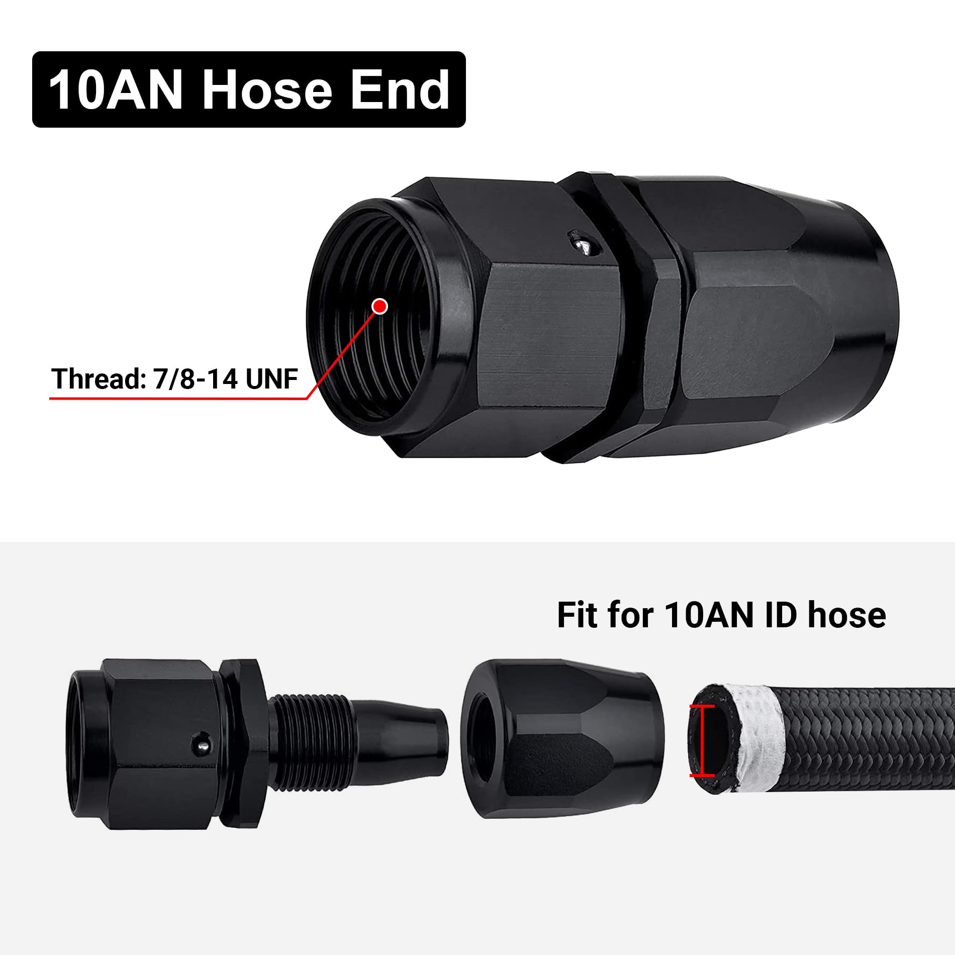 EVIL ENERGY close-up of 7/8-14 UNF thread for secure AN10 connection