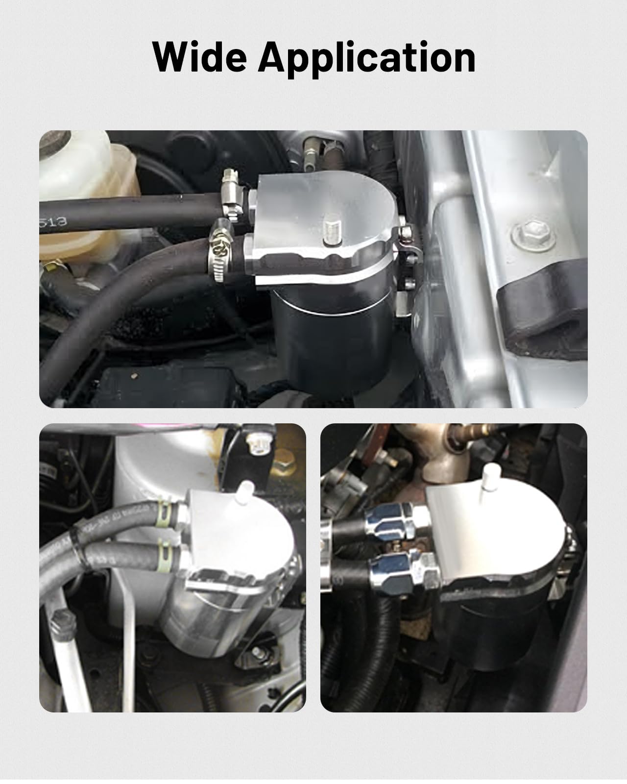 EVIL ENERGY breather filter and threaded ports close-up showing versatile venting and installation benefit
