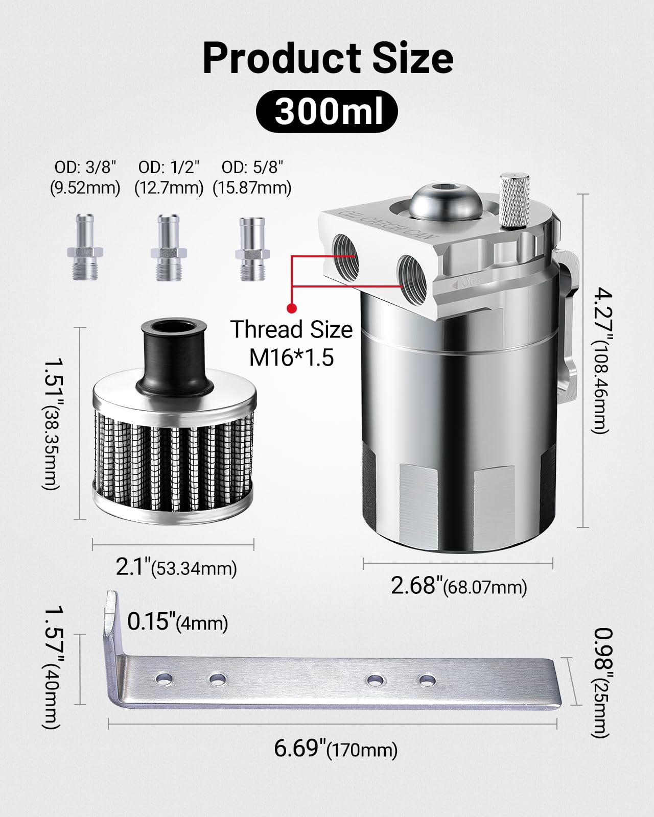 EVIL ENERGY breather filter detail demonstrating filtration and vented setup benefits