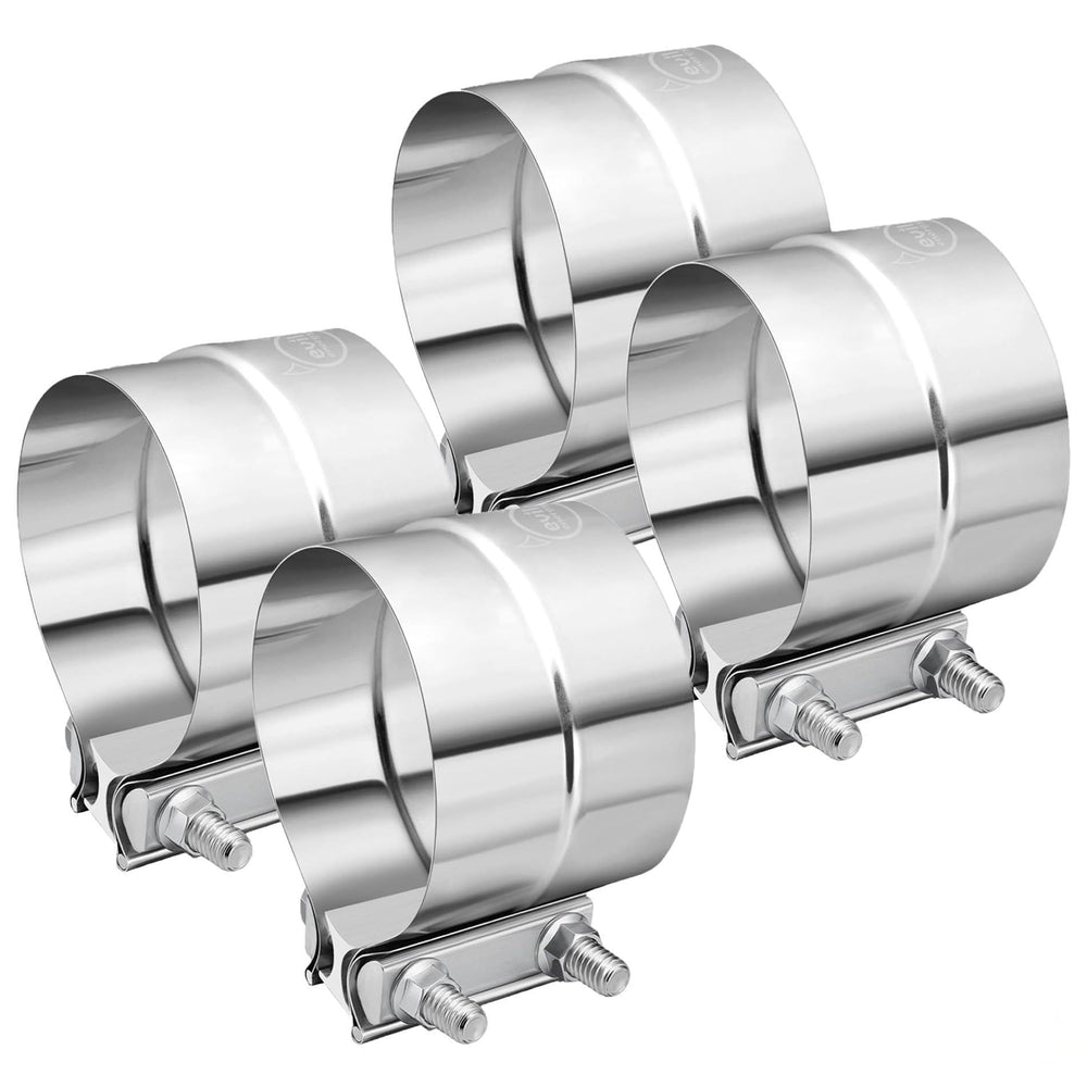 EVIL ENERGY clamp front view showing band and bolt for reliable sealing