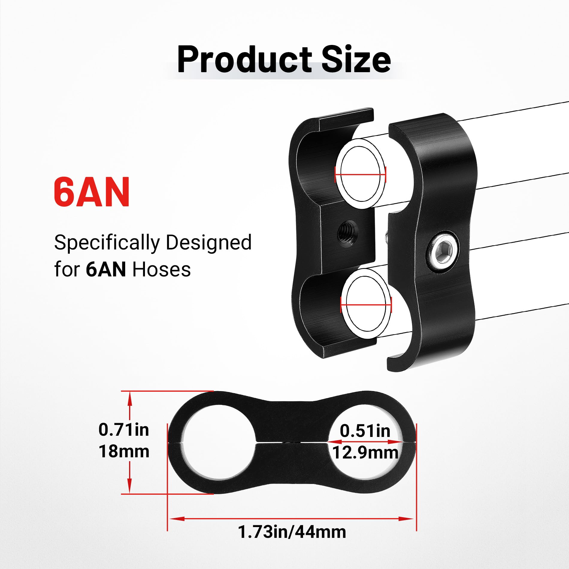 EVIL ENERGY side profile of aluminum clamp demonstrating slim design and vibration resistance