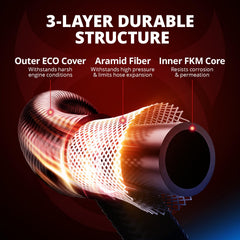 EVIL ENERGY close-up of hose cover texture highlighting abrasion resistance and durable outer layer
