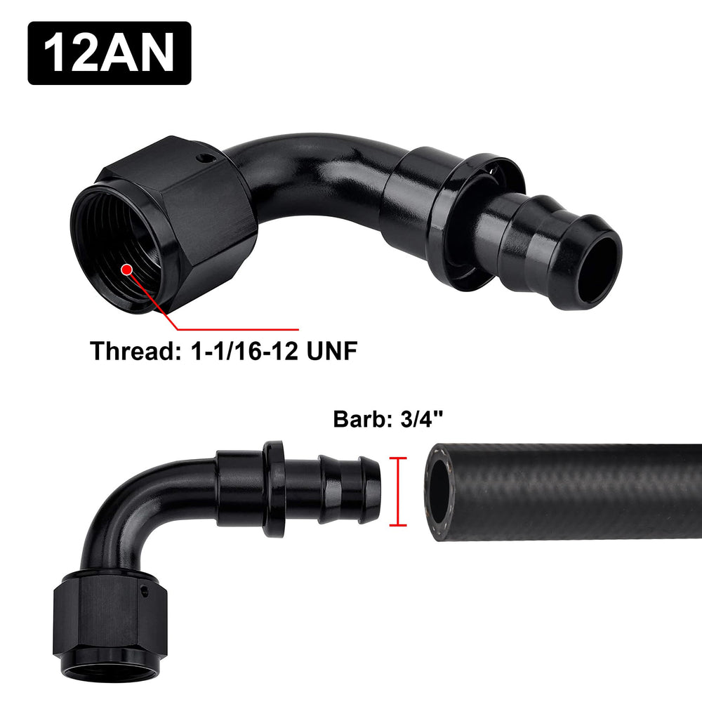 EVIL ENERGY close-up of 12AN thread detail highlighting precise machining and secure fit