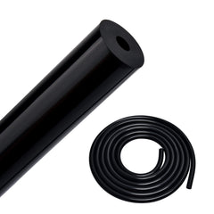EVIL ENERGY front view of 10FT black silicone vacuum tubing showing length and finish, durable