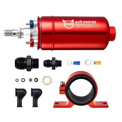 EVIL ENERGY front profile of pump showing compact body and label, highlights reliability