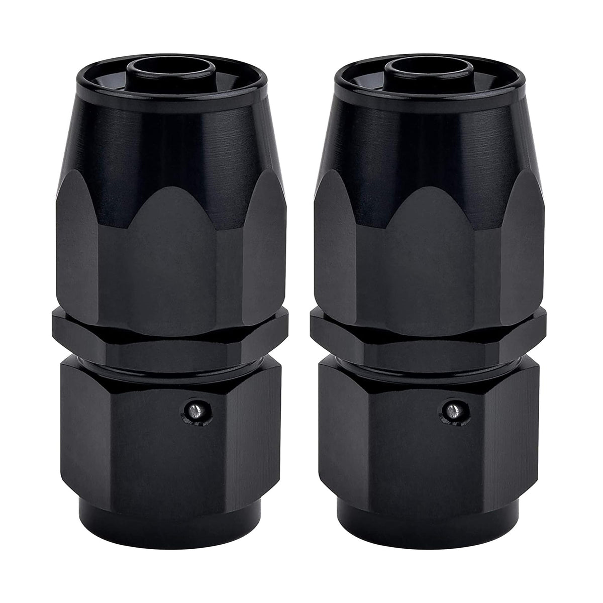EVIL ENERGY front view 4AN straight fitting showing compact, lightweight design and durability