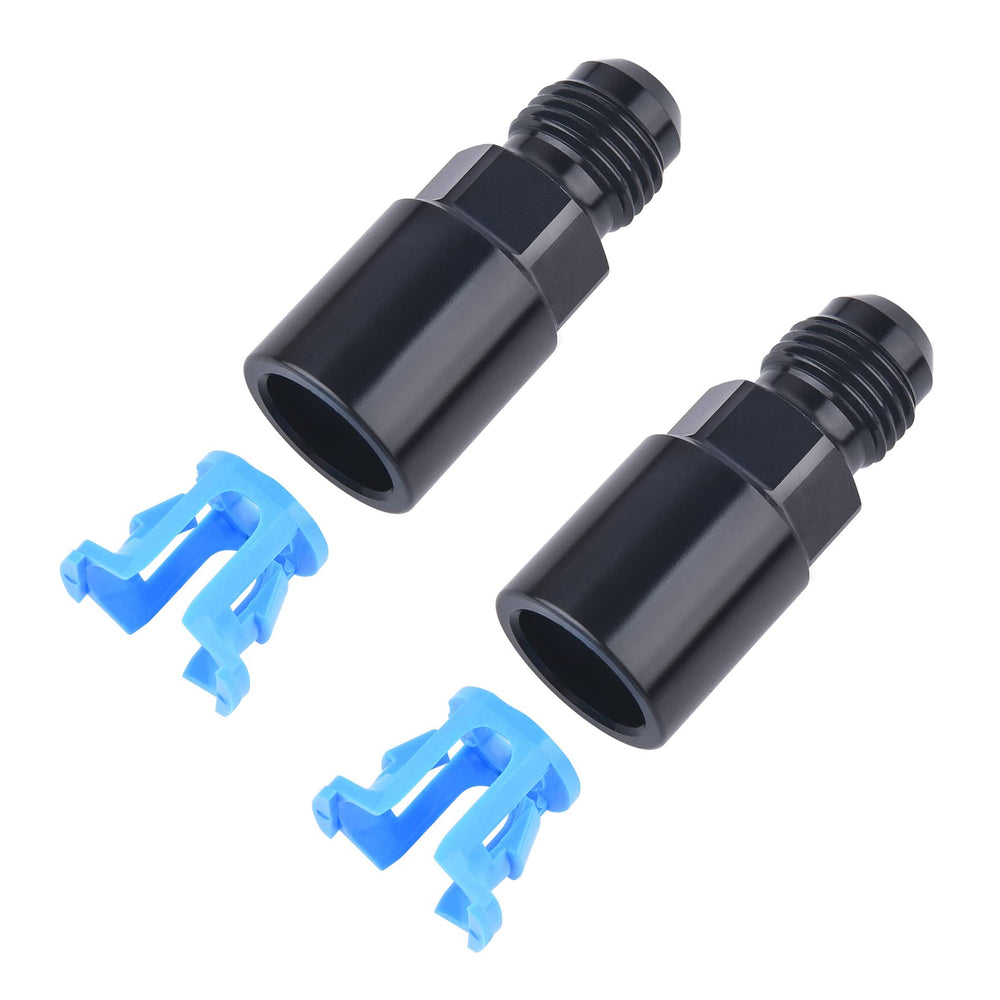 EVIL ENERGY front view of 6AN to 5/16" adapter showing fit and finish for reliable joins