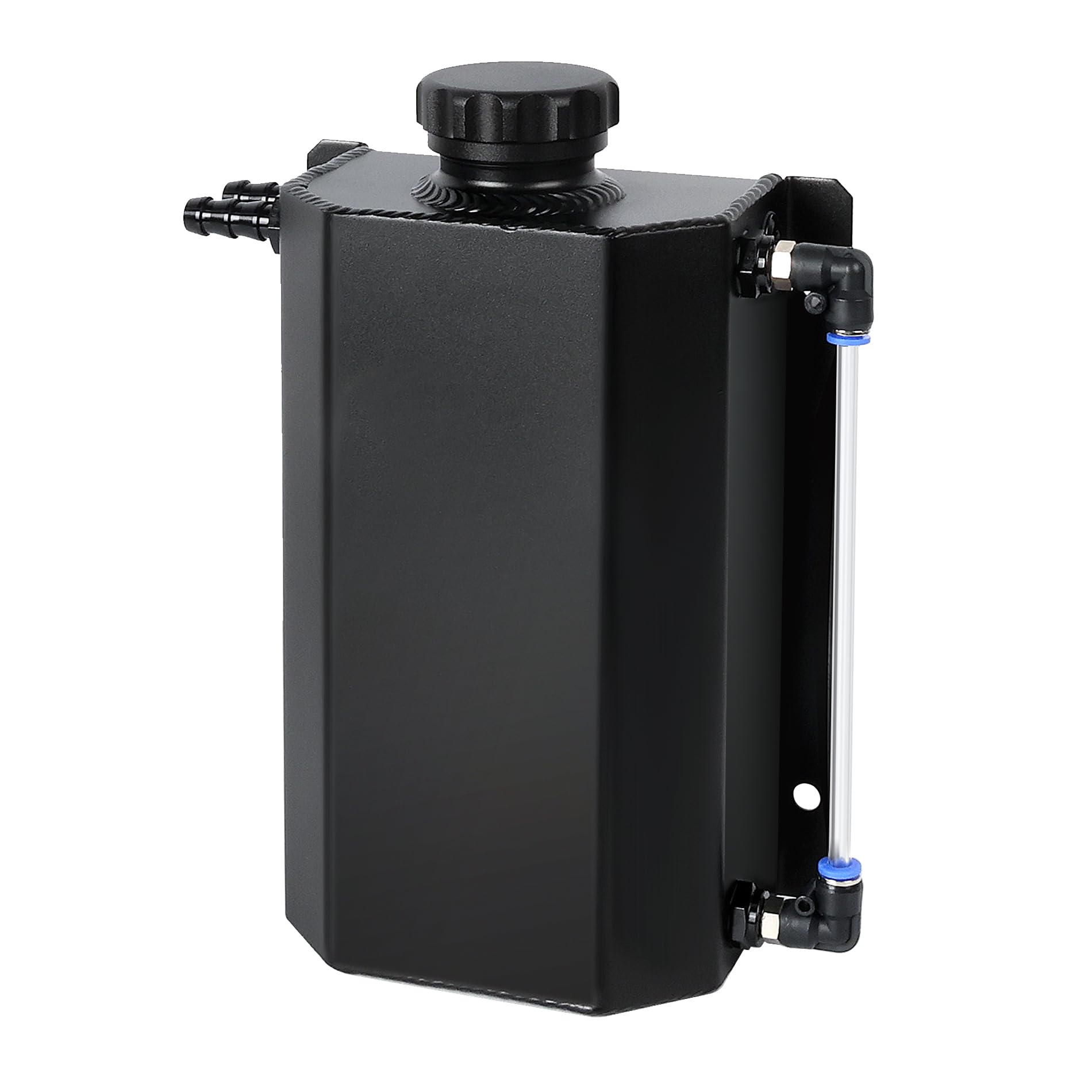 EVIL ENERGY front view of black 2L tank showing compact design and durability
