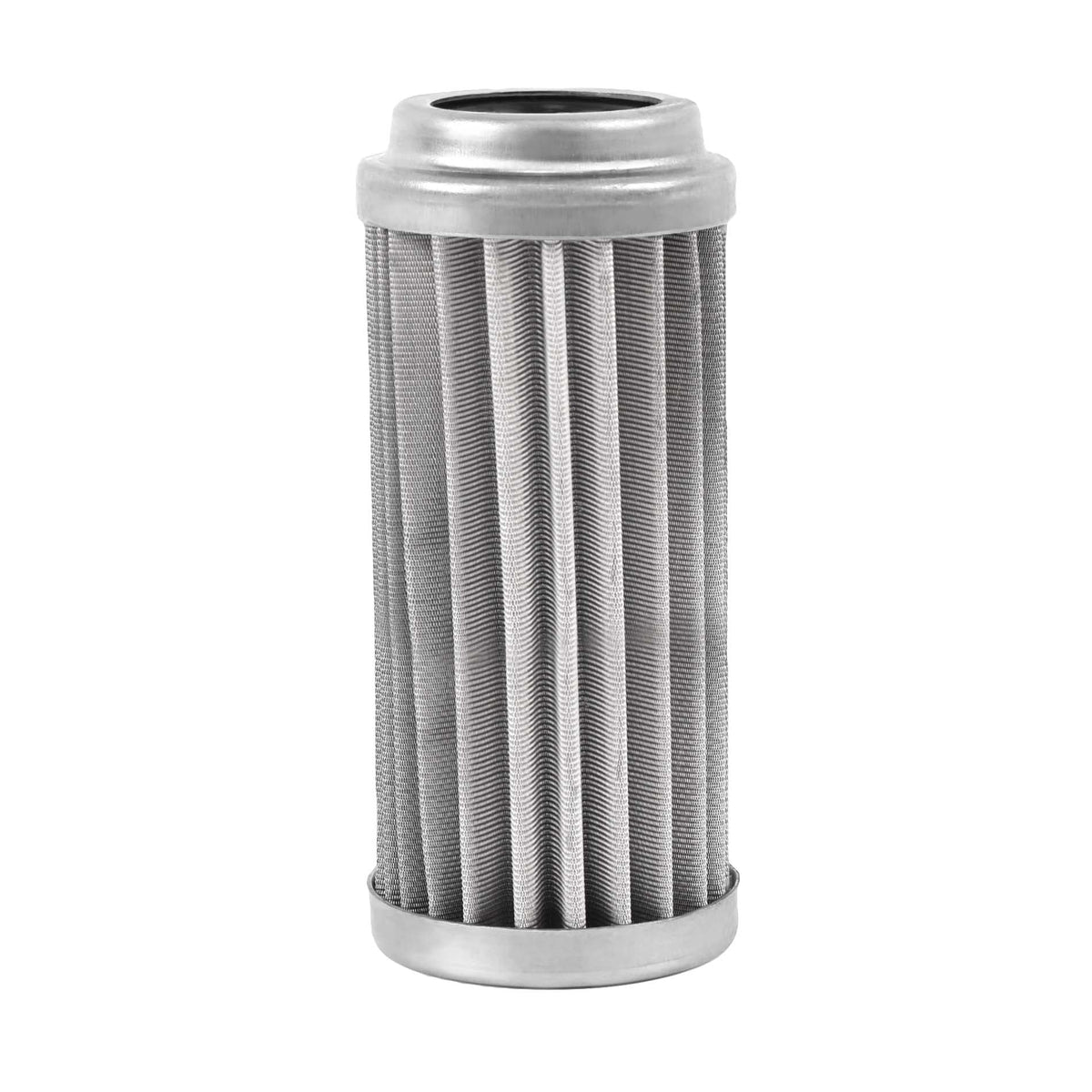 EVIL ENERGY front view of 100 micron filter element showing shape and size, clear replacement fit