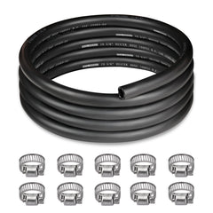 EVIL ENERGY front view of 10ft heater hose kit showing included clamps and packaging for quick install