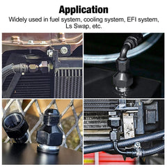 EVIL ENERGY installed on fuel line in engine bay illustrating reliable connection