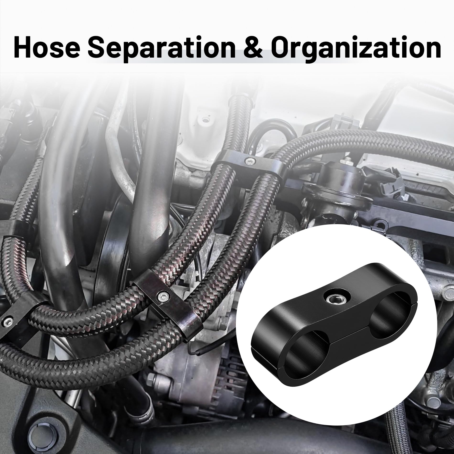 EVIL ENERGY installed in engine bay for organized hose routing