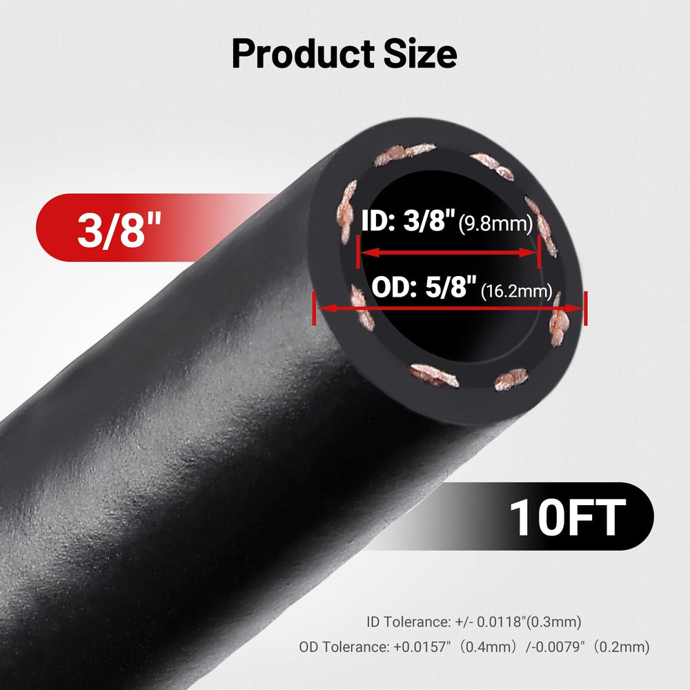 EVIL ENERGY close-up of nitrile inner tube showing fuel resistance and durability