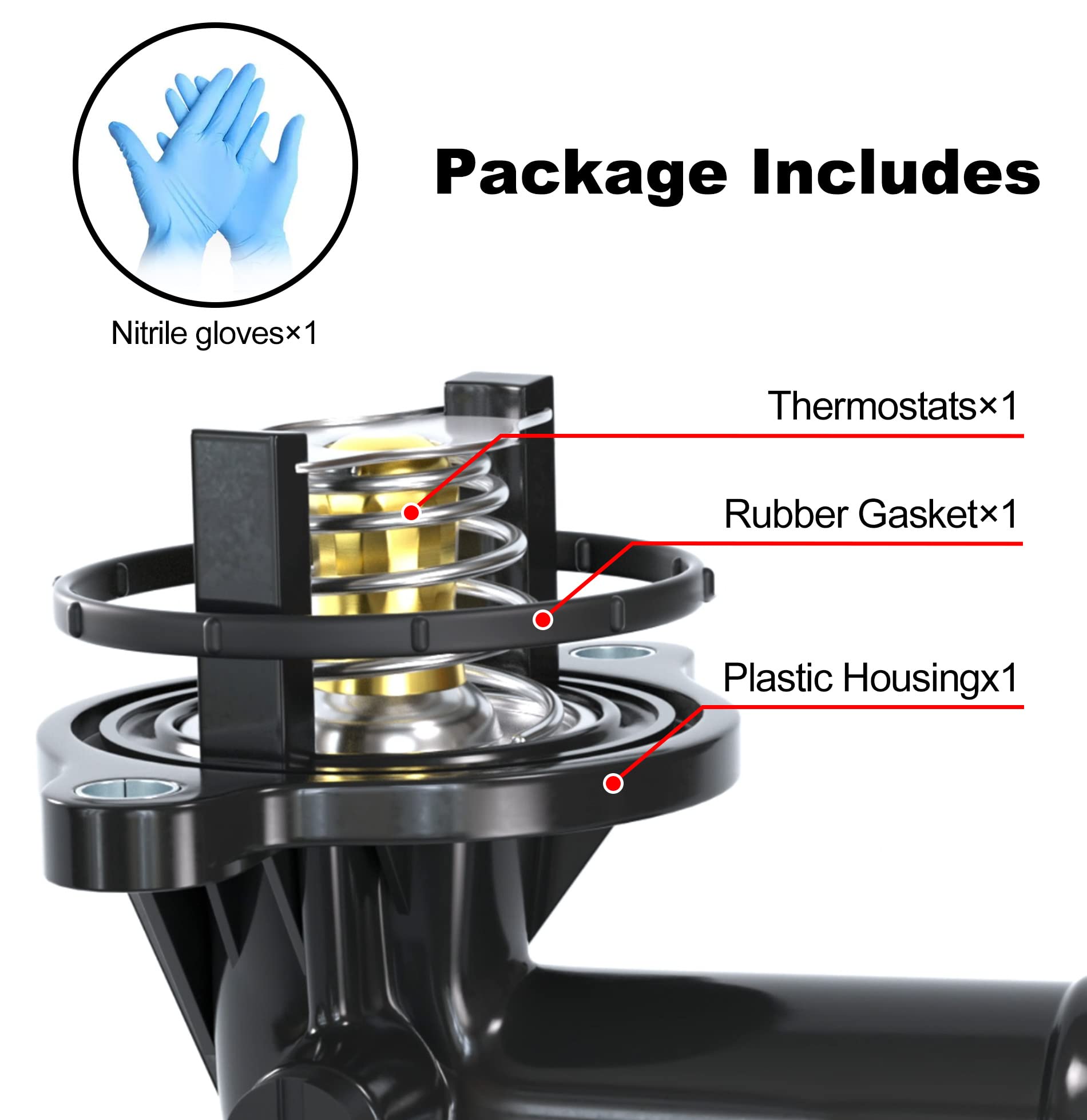EVIL ENERGY thermostat housing installed in engine bay demonstrating proper fit