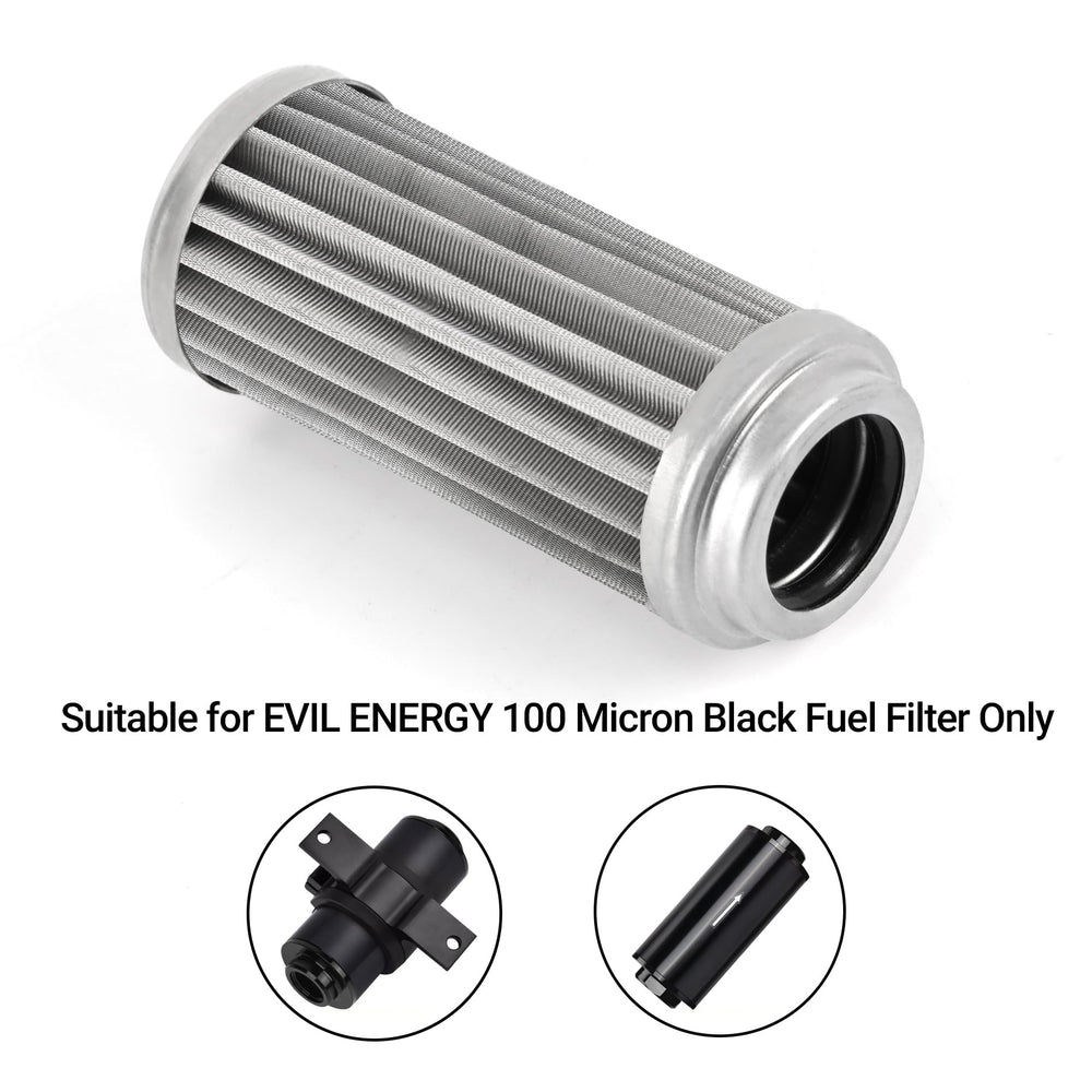 EVIL ENERGY element installed in fuel filter housing showing correct orientation and benefit