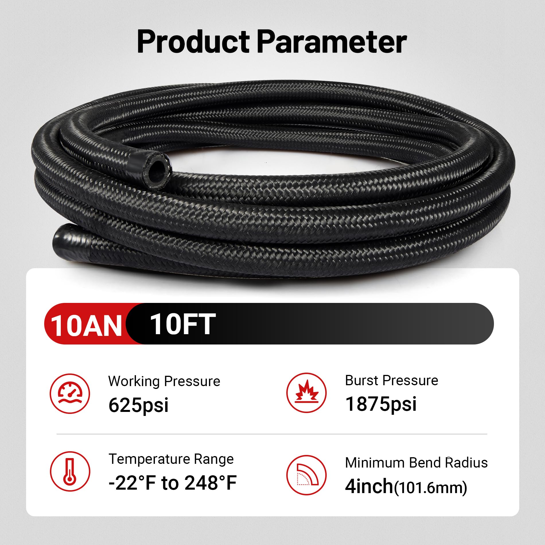 EVIL ENERGY hose routed under hood demonstrating compact, secure fit