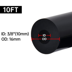 EVIL ENERGY coiled 10ft silicone hose displayed to show full length and easy cutting benefit