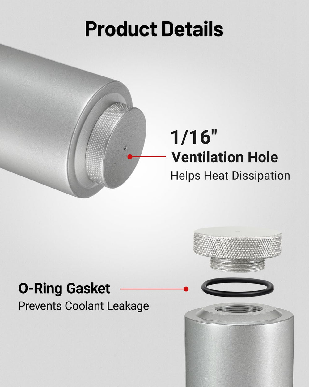 EVIL ENERGY hose connection detail with NBR hose and secure clamp for reliable fit