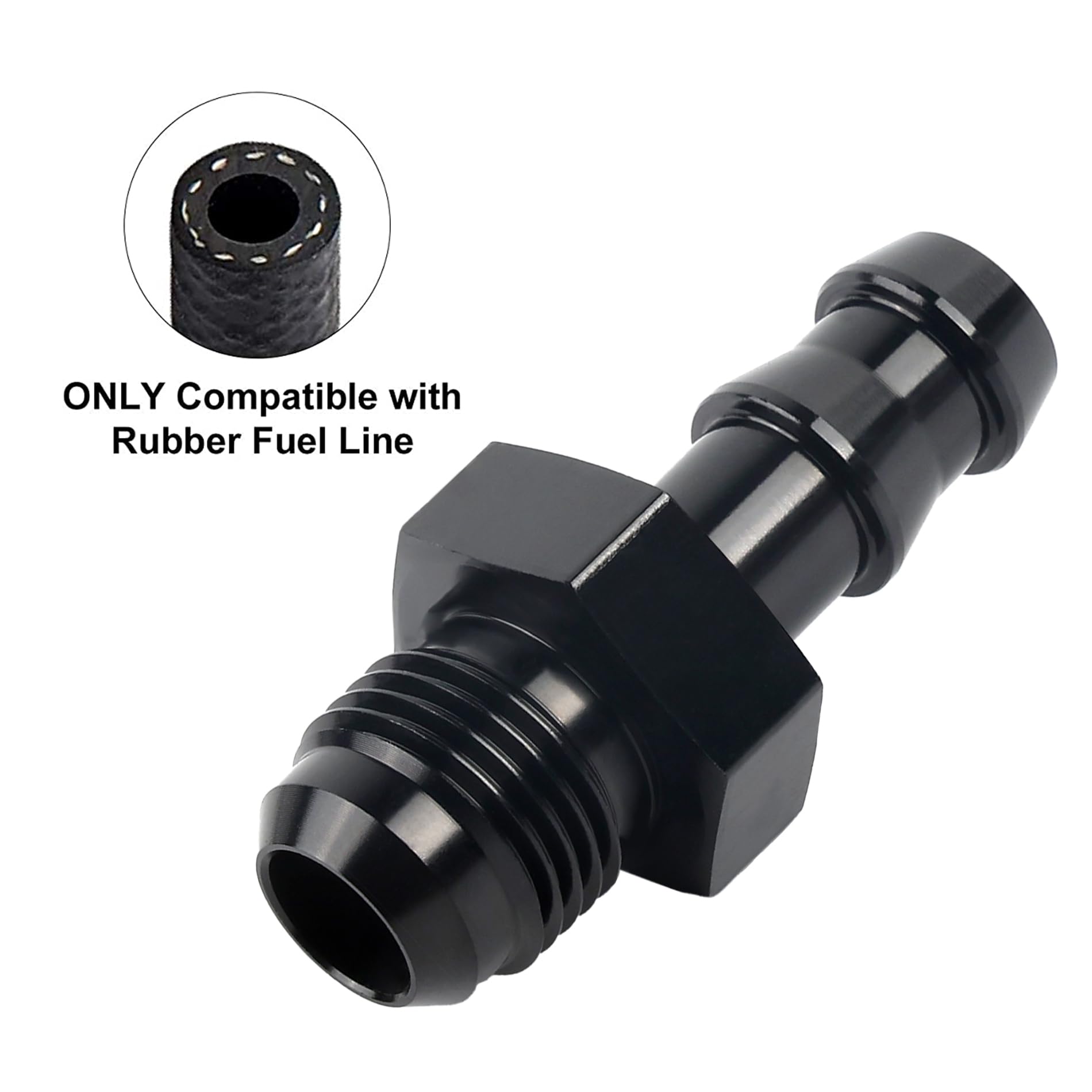EVIL ENERGY adapter beside a ruler showing compact size and easy fit for tight engine bays