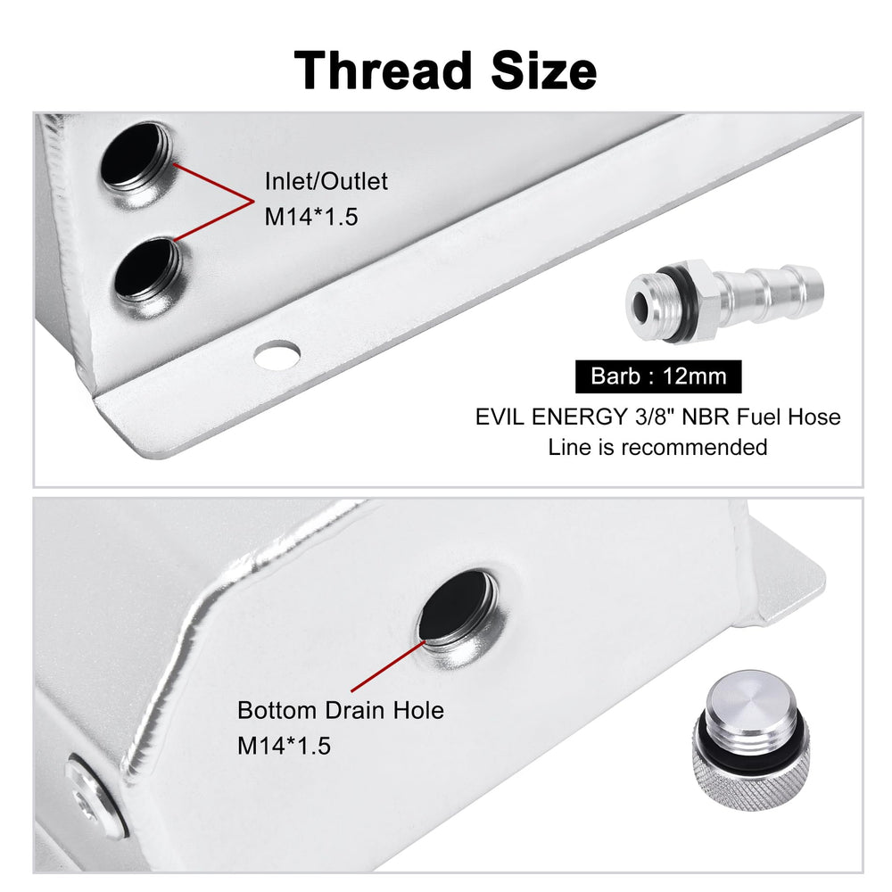 EVIL ENERGY side view with visual level hose for fast coolant checks
