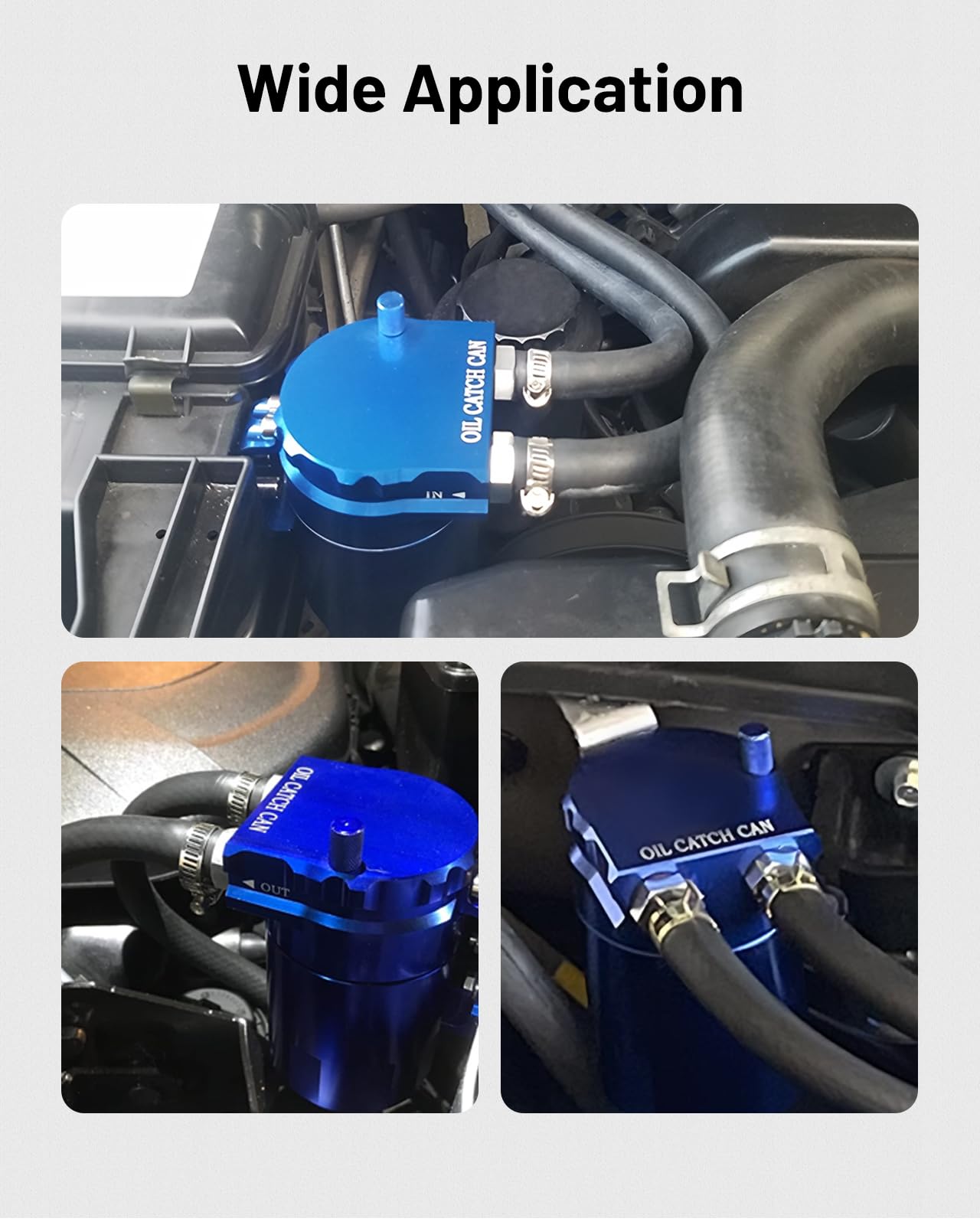 EVIL ENERGY catch can held in hand for scale demonstrating compact 300ml capacity
