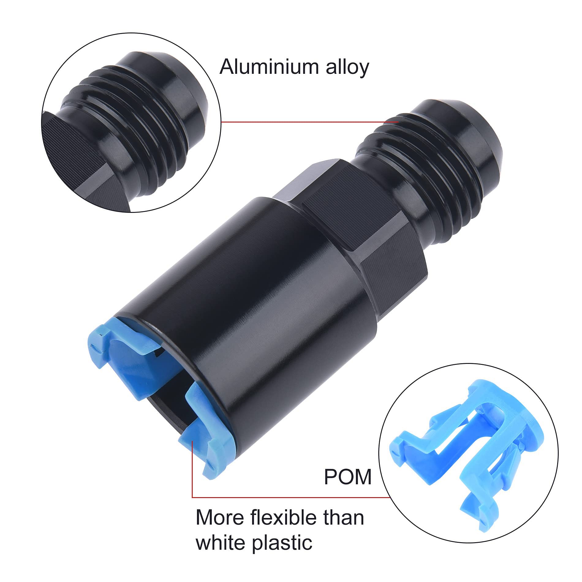 EVIL ENERGY spring-lock female detail demonstrating secure push-on retention benefit