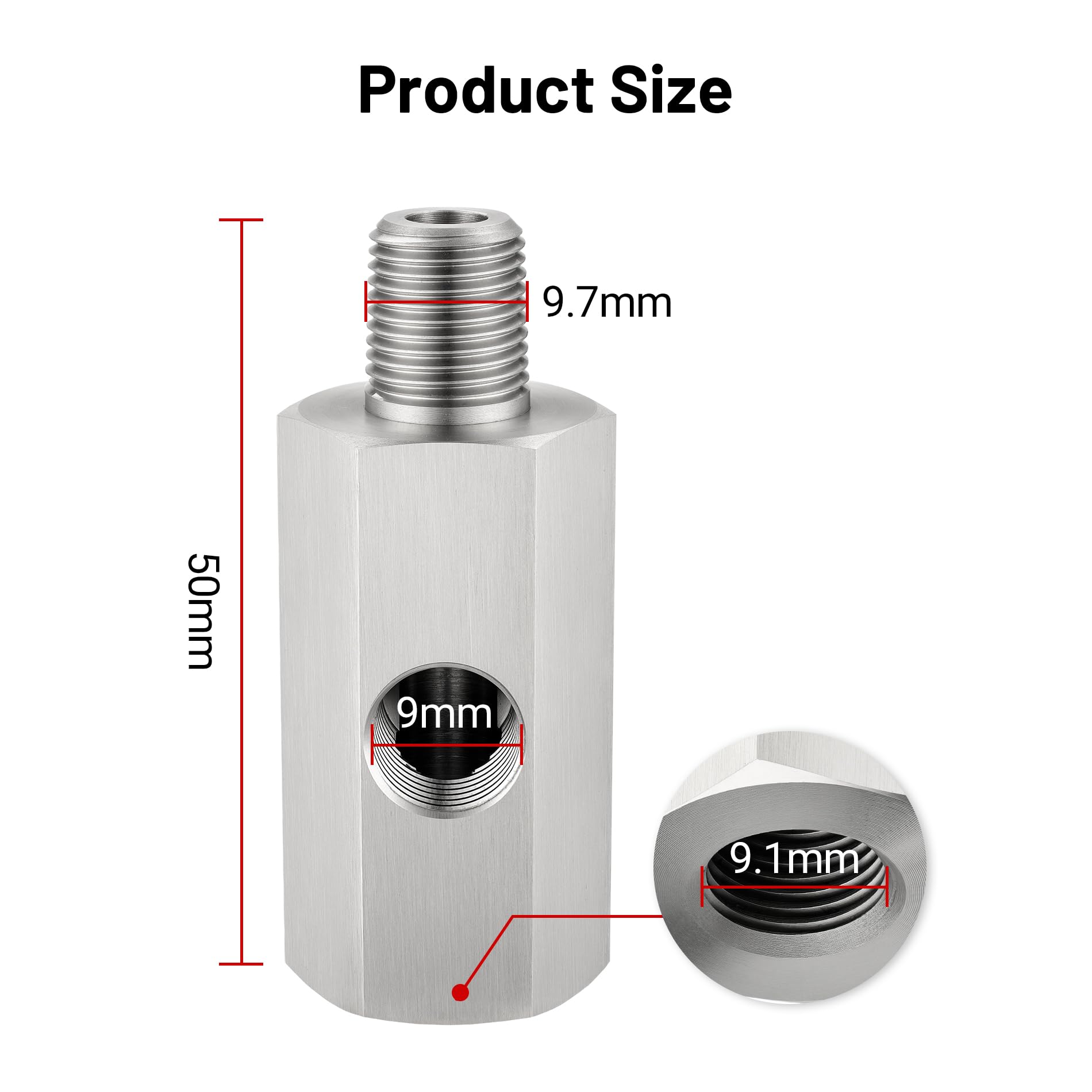 EVIL ENERGY center tap detail with female port visible for easy sensor attachment and secure fit