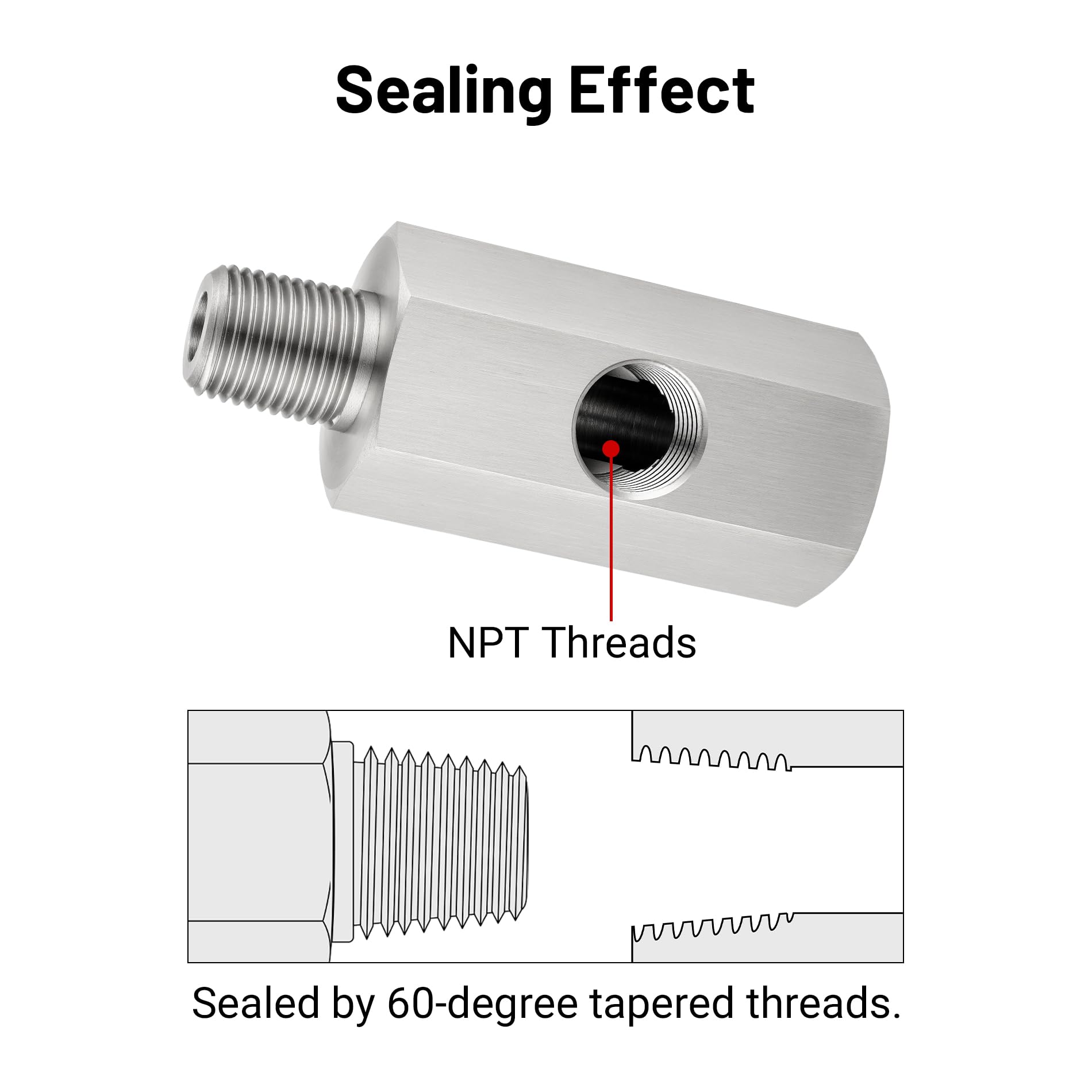 EVIL ENERGY side profile showing tee shape and robust 304 stainless steel construction