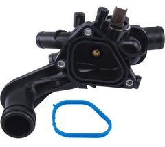 EVIL ENERGY front view of thermostat housing showing fitment details and improved seal