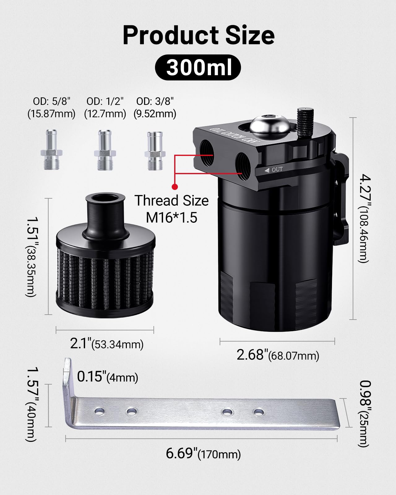 EVIL ENERGY top view with breather filter fitted highlighting venting option and protection