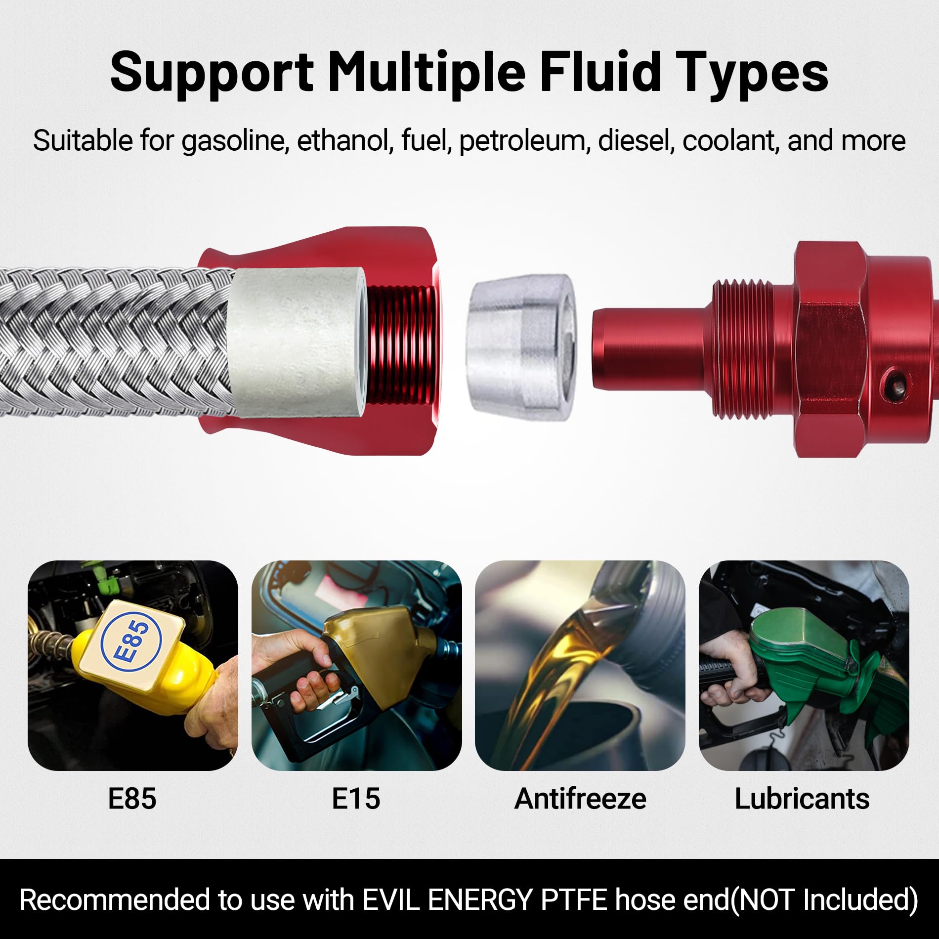 EVIL ENERGY hose routed under hood in vehicle installation showing correct placement benefit