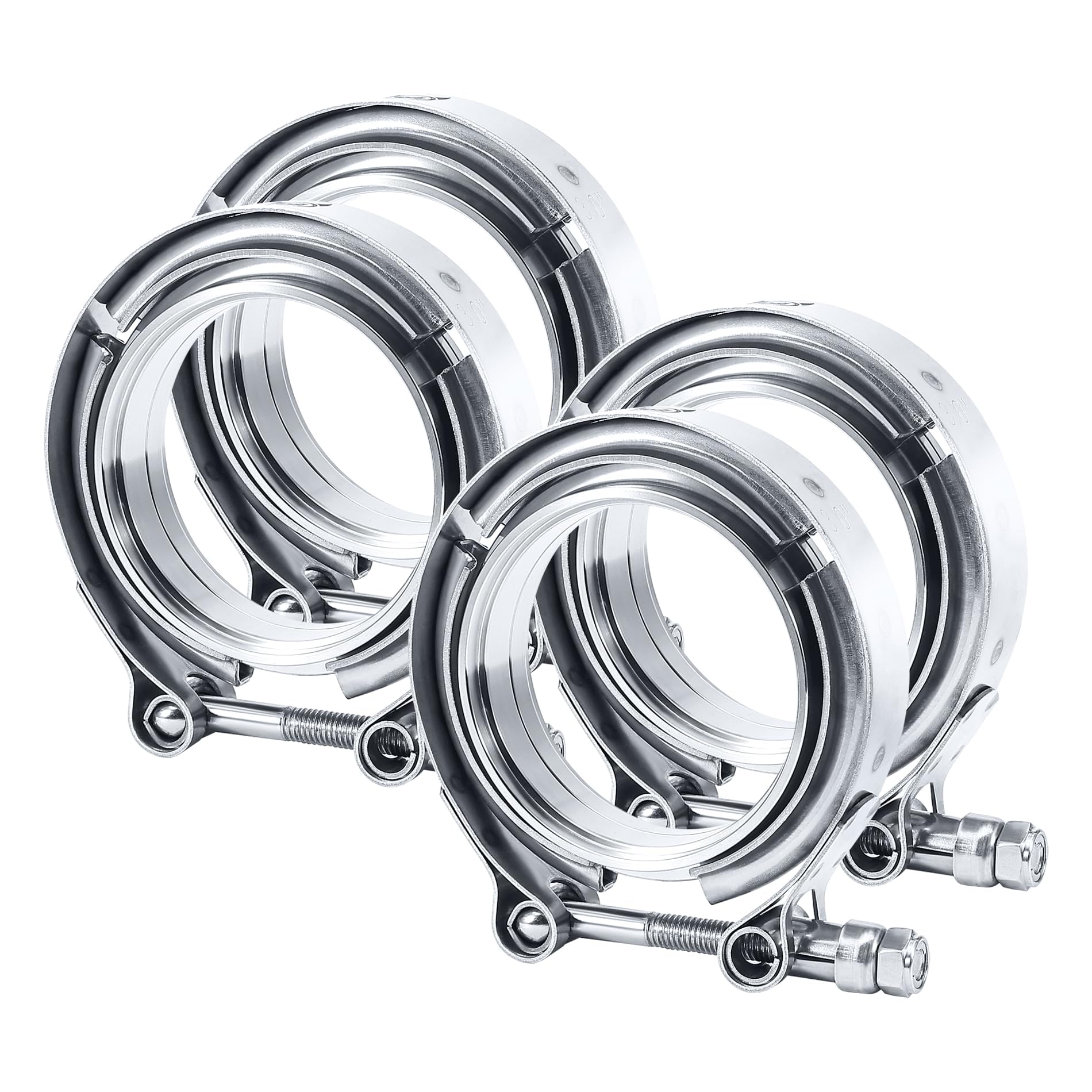 EVIL ENERGY front view of 3.0 inch V-band clamp showing secure fit and durability