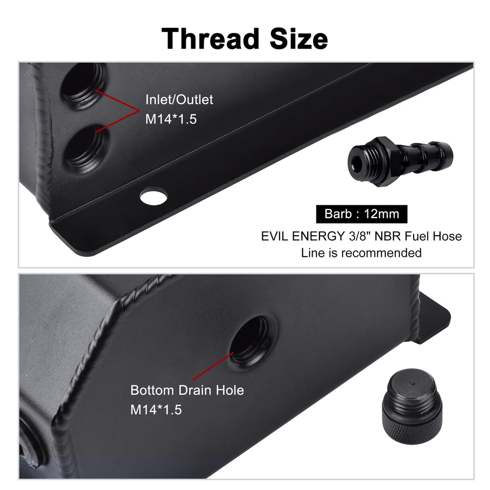 EVIL ENERGY visual level hose visible for quick coolant checks and monitoring