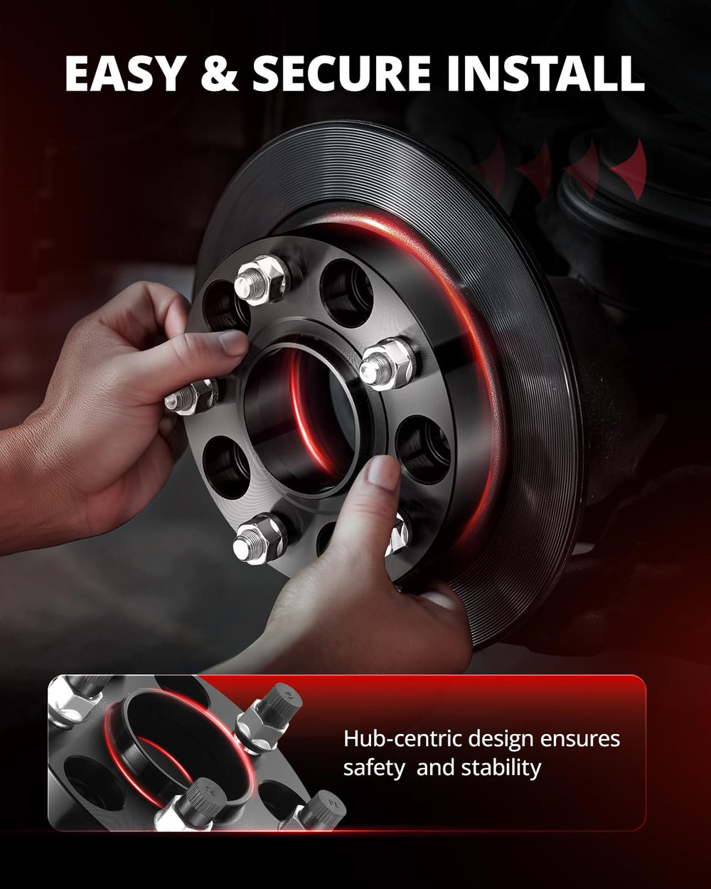 EVIL ENERGY installed on truck wheel in outdoor setting illustrating enhanced tire clearance