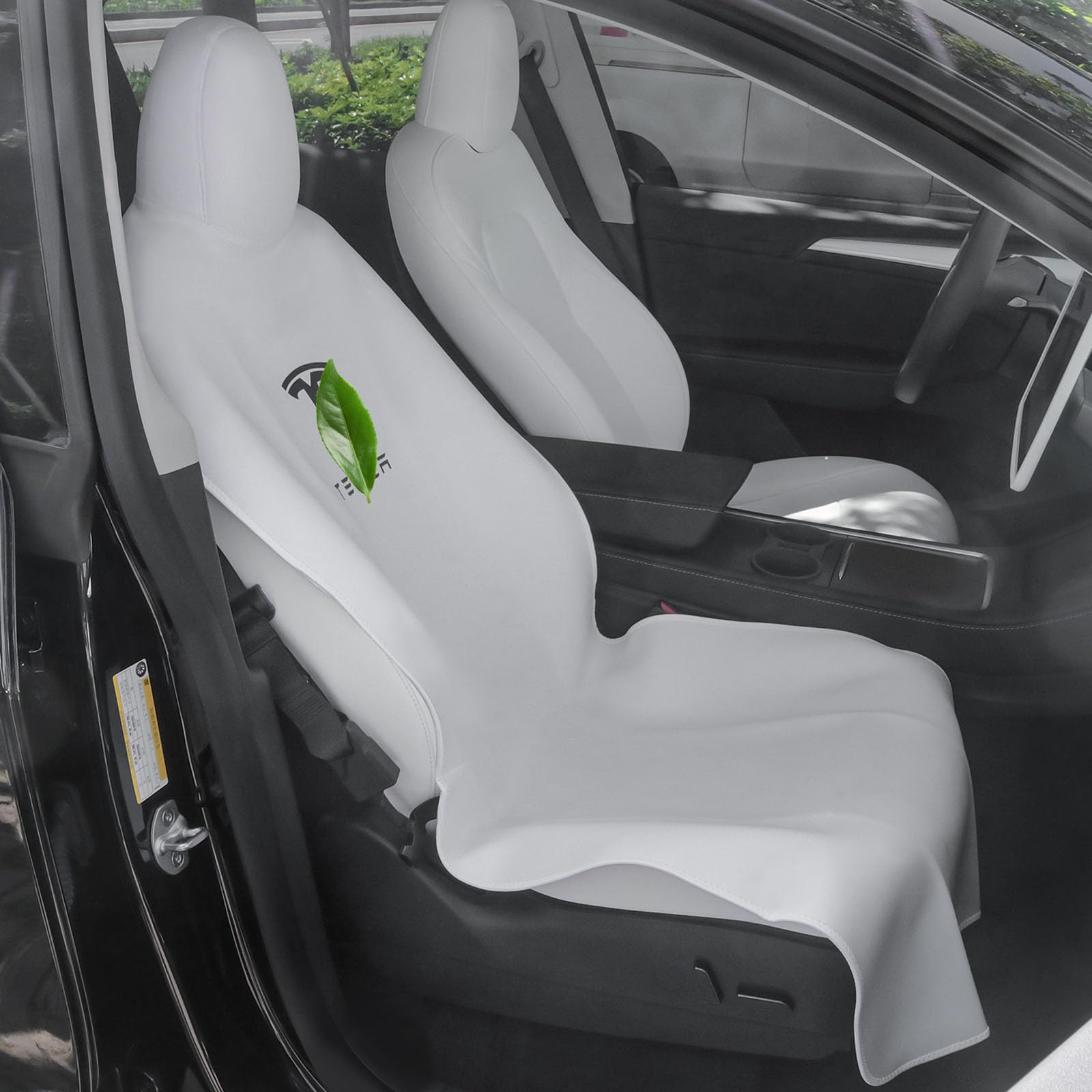 EVMODS front view of seat protector showing full coverage and neat fit