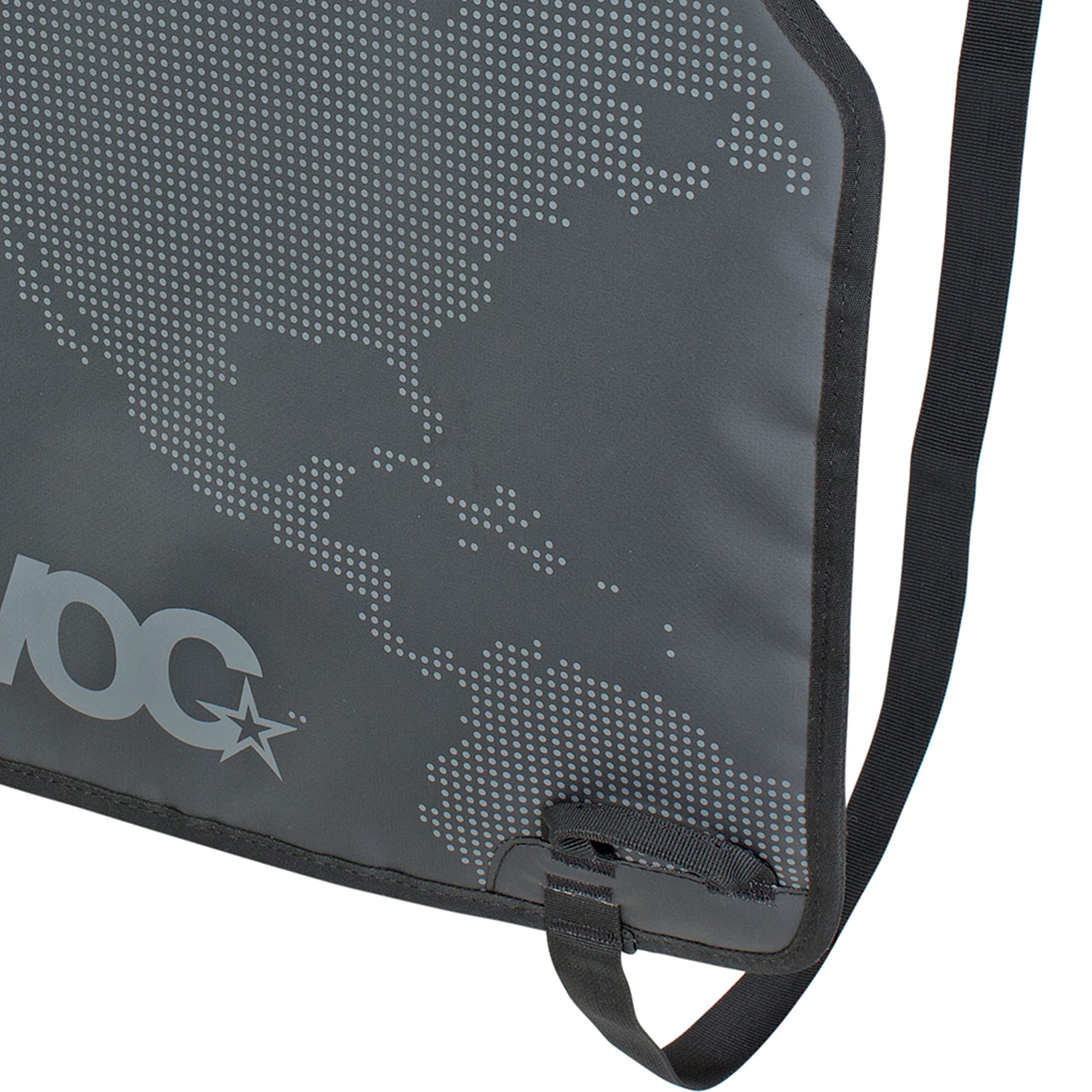 EVOC pad attached to pickup tailgate demonstrating secure fixation points