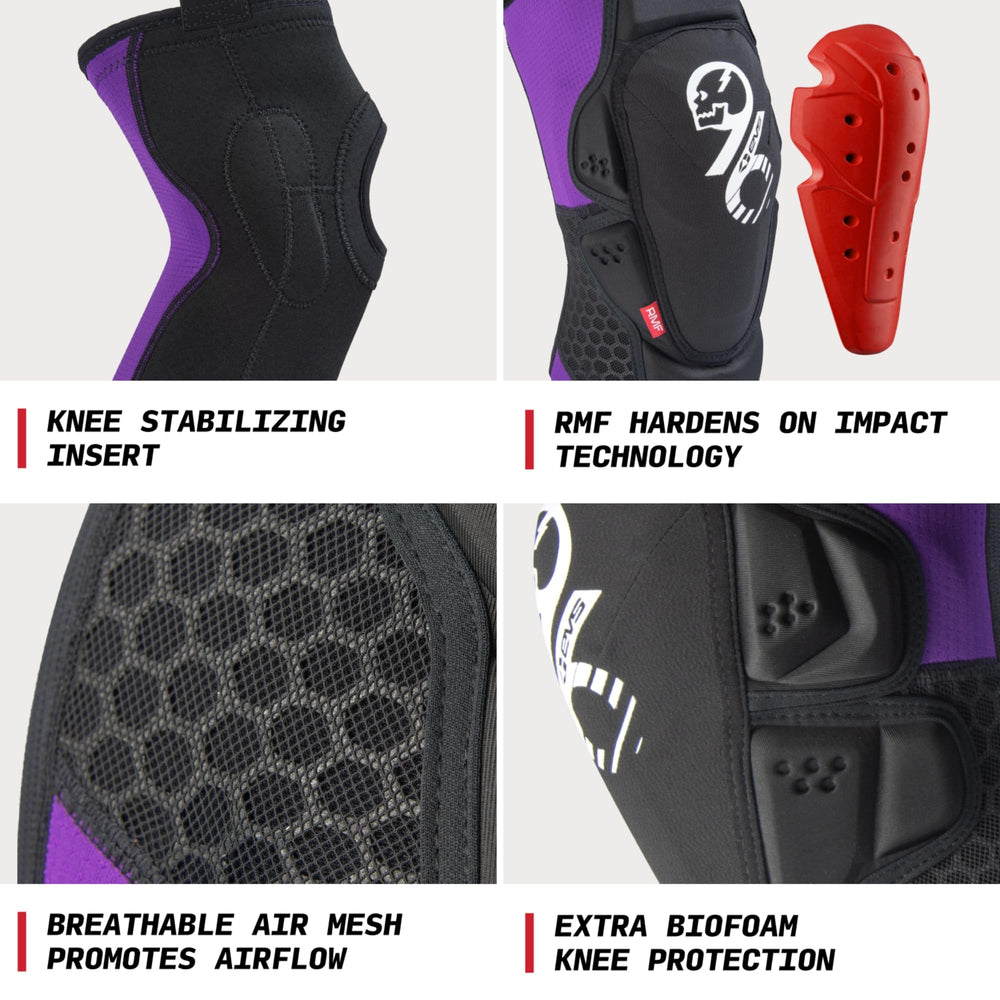 EVS Slayco96 side profile showing molded bio-foam wing for lateral protection